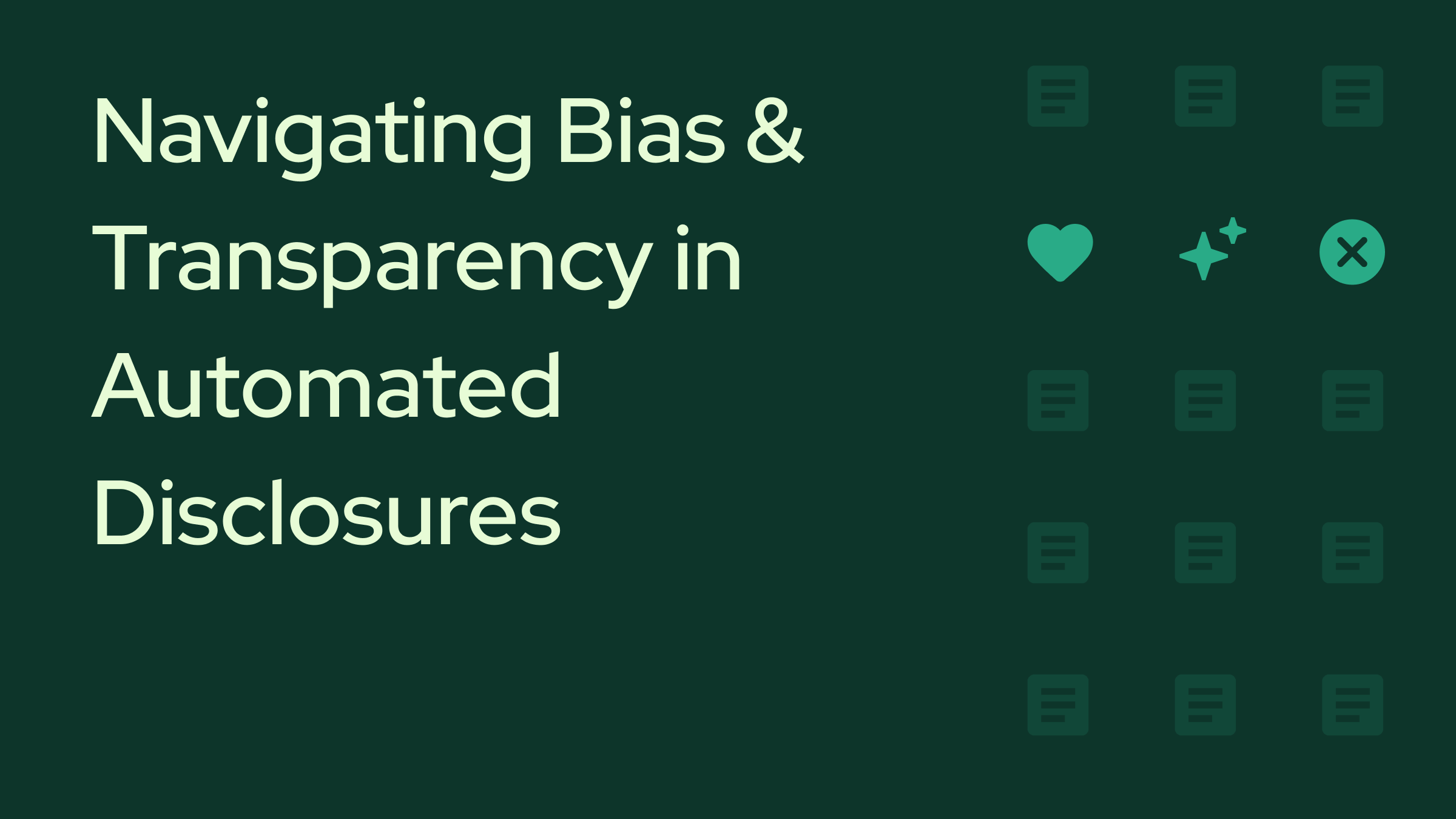 The Ethics of AI in Finance: Navigating Bias and Transparency in Automated Disclosures